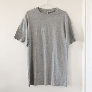 Plain grey shirt dress